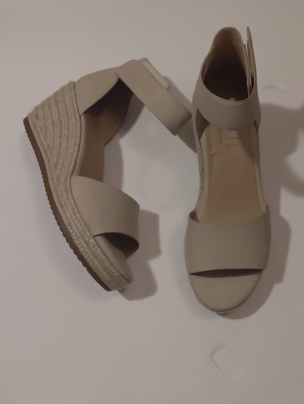 Soul Naturalizer Oakley Women Beige Espadrille Wedge Open Toe Sandal 8.5